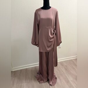 Lamerra Moda Mauve Long Sleeve Dress